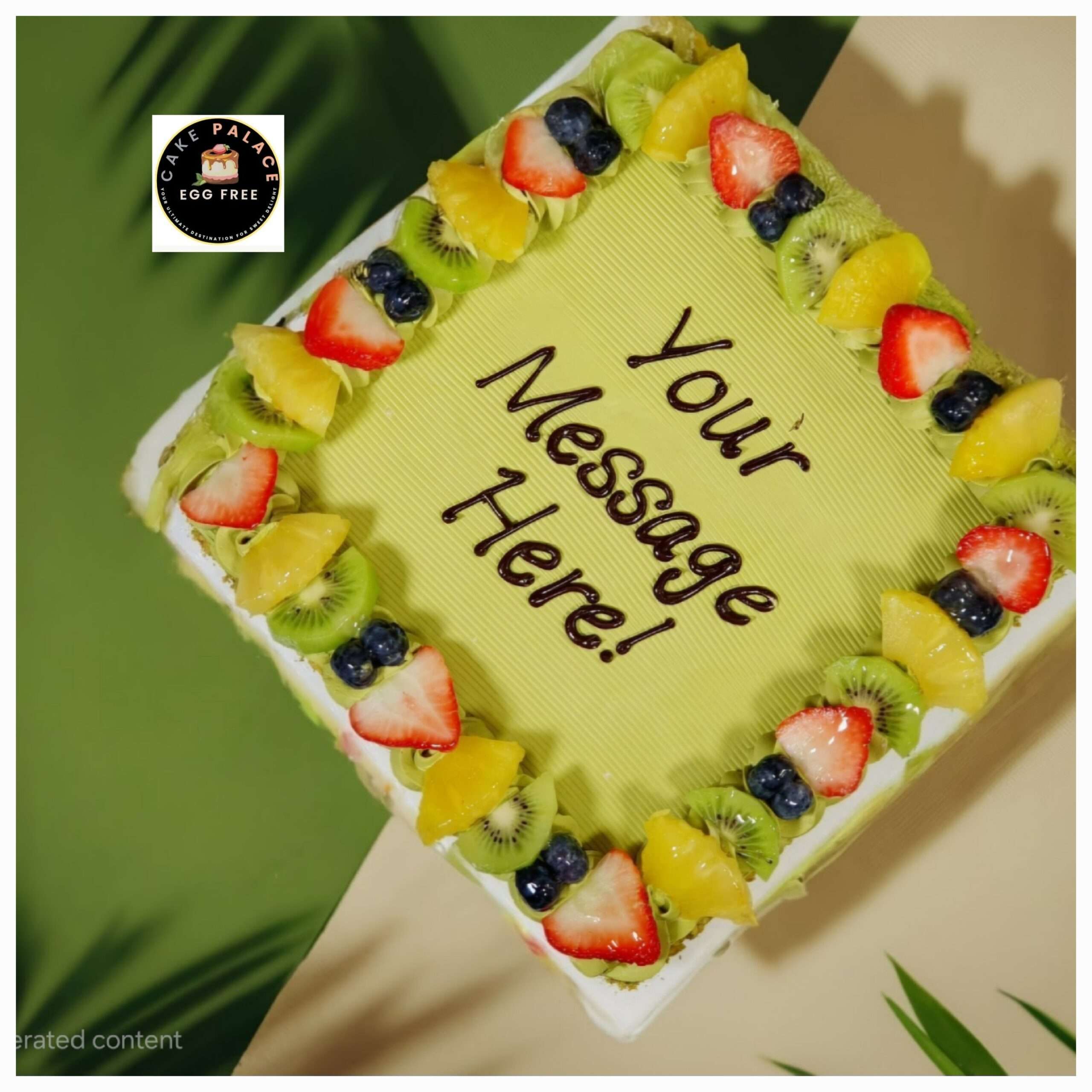 Mix fruit Pistachio cream cake