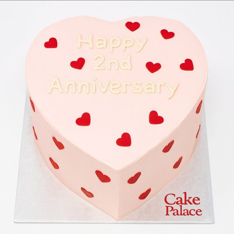 Anniversary Heart ❤️ shape cake