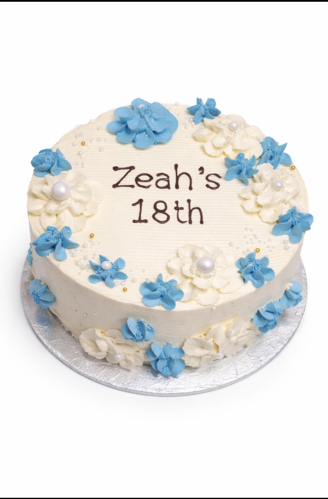 Blue Pearl Elegance Celebration Cake